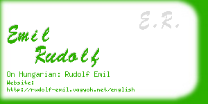 emil rudolf business card